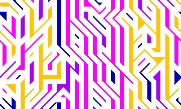 Vecteur de motif linéaire sans soudure de style technique, image de fond d'écran sans fin de lignes de circuit imprimé, image micro techno de conception géométrique colorée.