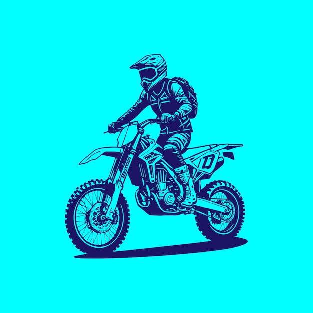 Vecteur De Motocross Pour La Conception De T-shirts