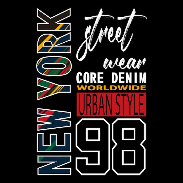 vecteur new york lettres t shirt design