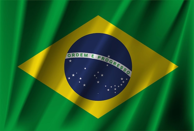 Vecteur officiel du drapeau national du Brésil