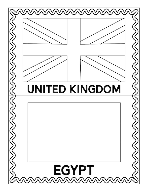 Vecteur De Pages à Colorier Drapeau National