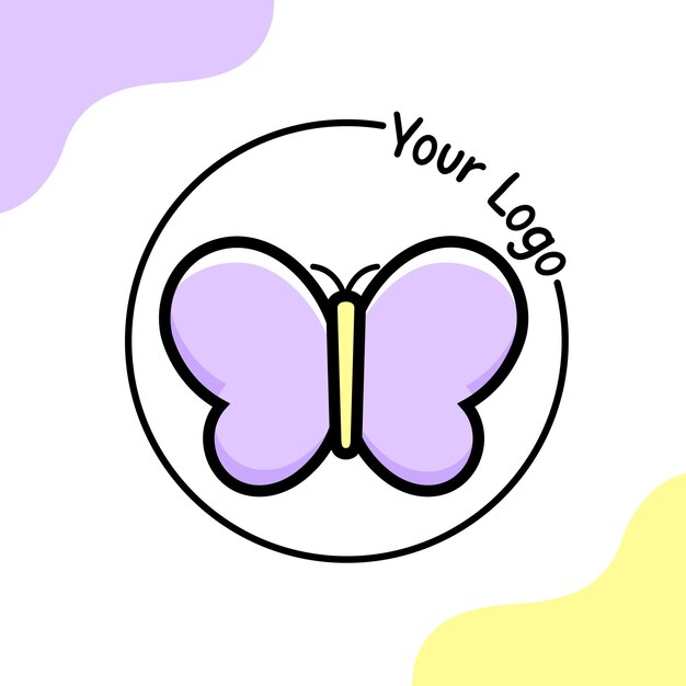 Vecteur papillon du logo