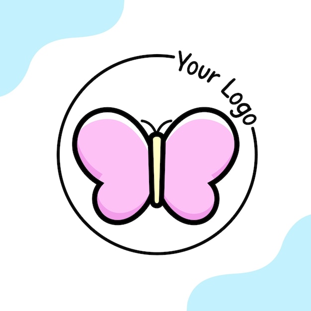 Vecteur papillon du logo