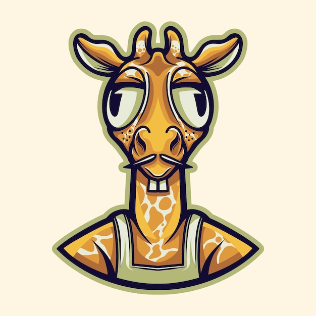 Vecteur De Personnage Animal Girafe Mignon