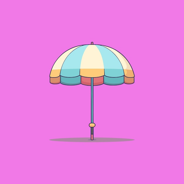 Vecteur de personnage kawaii parapluie mignon