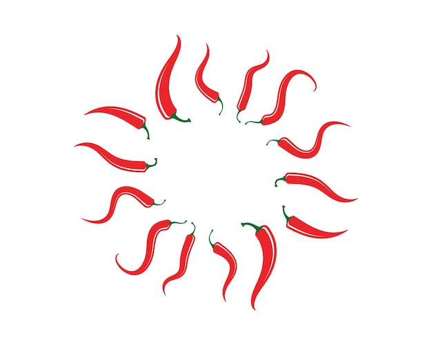 Vecteur vecteur de piment naturel chaud rouge illustration