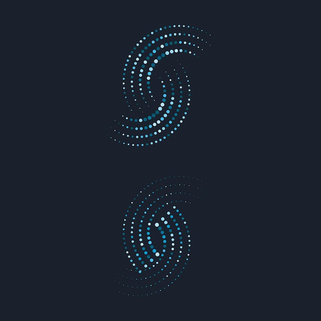 Vecteur vecteur de points de cercle de demi-teintes