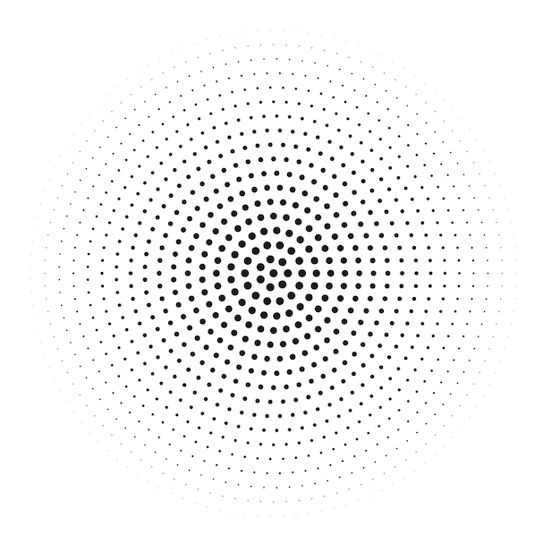 Vecteur de points de demi-teintes circulaires vectoriel gratuit