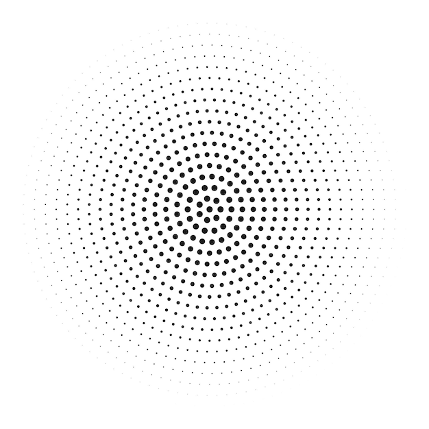 Vecteur De Points De Demi-teintes Circulaires Vectoriel Gratuit