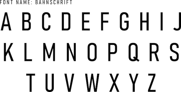 Vecteur de police Bahnschrift