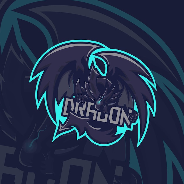 Vecteur Premium De Conception De Logo De Mascotte De Dragon