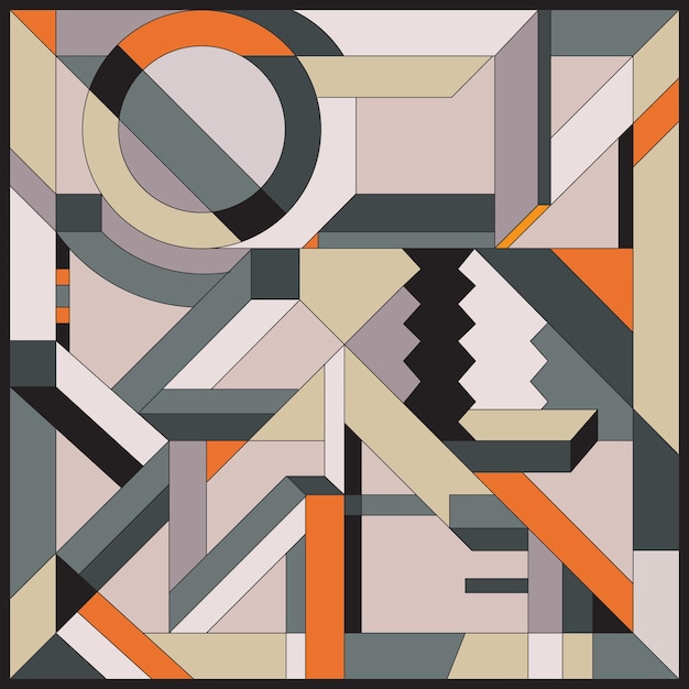 Vecteur premium d'illustration de couleur d'art abstrait
