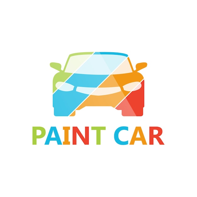 Vecteur vecteur premium de modèle de logo de voiture de peinture