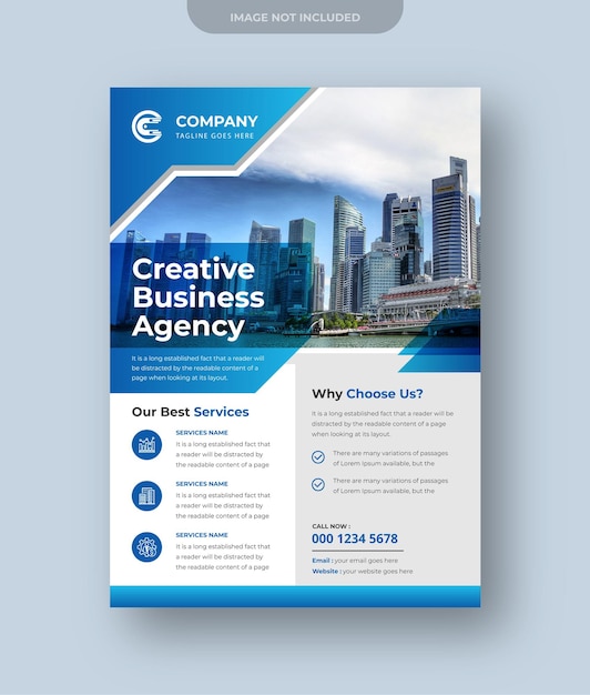 Vecteur de prime d'agence de marketing numérique de conception de flyer d'entreprise