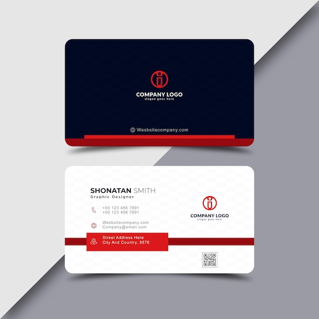 Vecteur de prime de carte de visite professionnelle d'entreprise