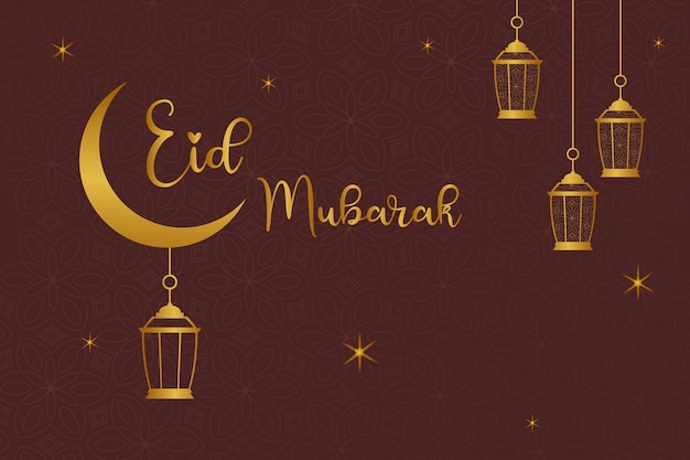 Vecteur vecteur de publication de médias sociaux eid mubarak