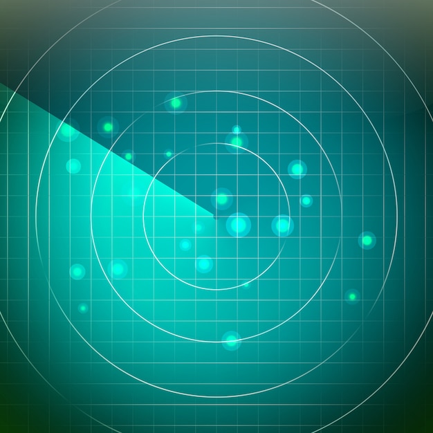 Vecteur vecteur radar abstraite. écran sur les lignes carrées de la grille. arrière-plan de l'interface utilisateur hud.