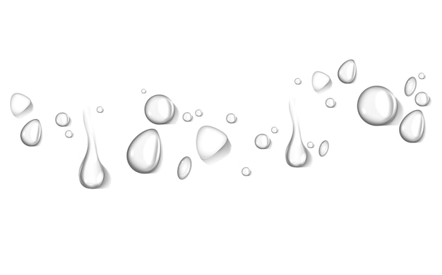 vecteur réaliste de goutte d'eau et de condensation