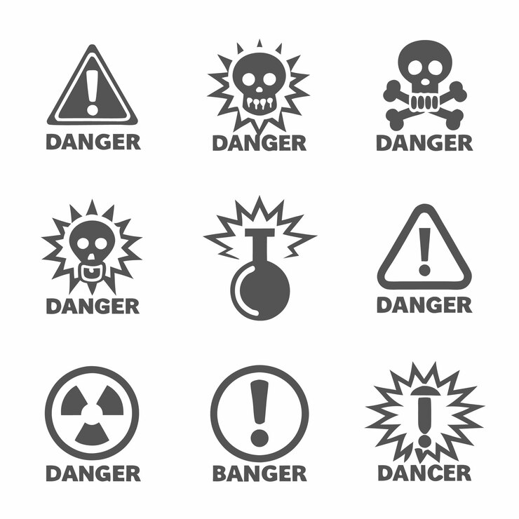 Vecteur vecteur de réglage de l'icône de danger