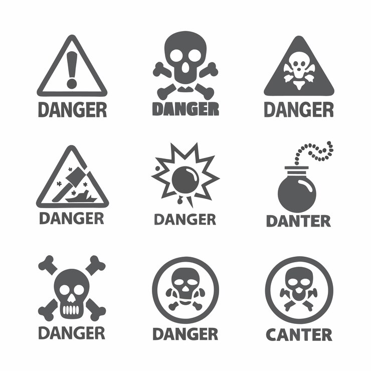 Vecteur vecteur de réglage de l'icône de danger