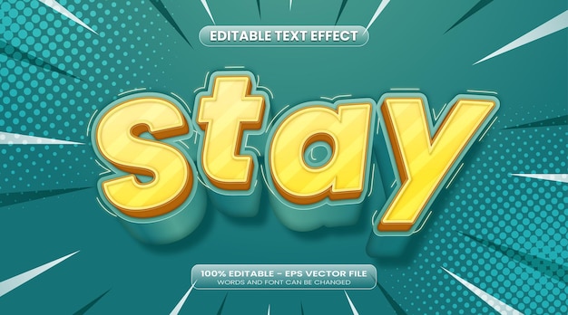vecteur rester effet de texte style de texte modifiable