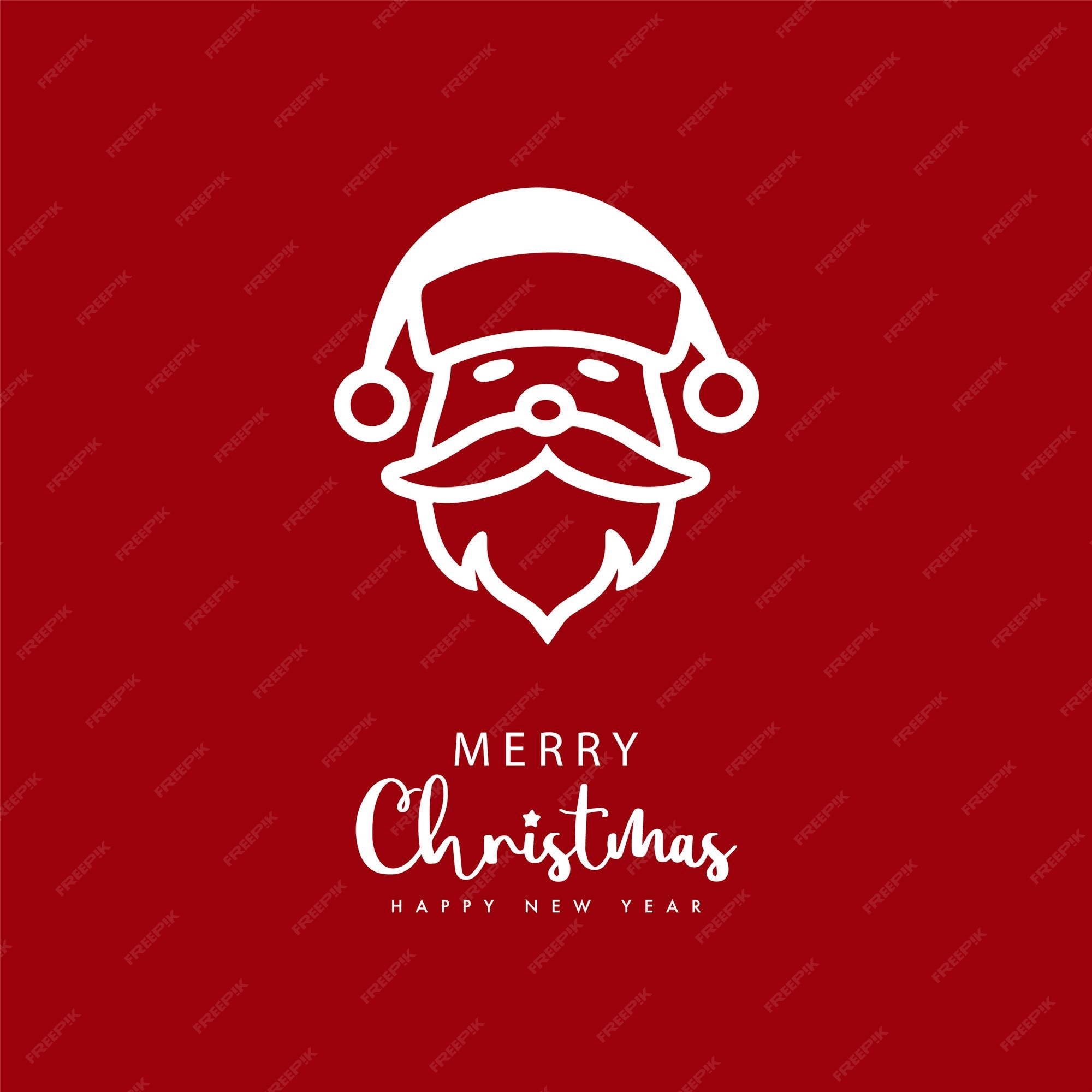 Vecteur Rouge Joyeux Noël Design Minimal Moderne De Carte De Fête Bonne