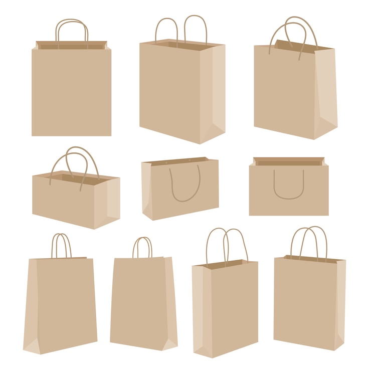 Vecteur vecteur de sac de magasin de papier