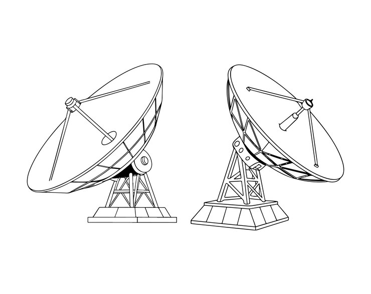 Vecteur vecteur de la silhouette de l'antenne