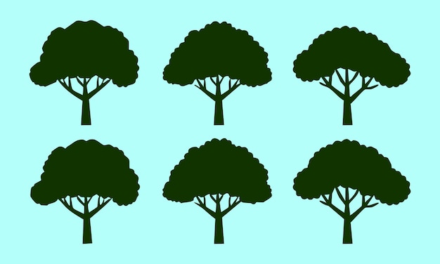 Vecteur de silhouette d'arbre