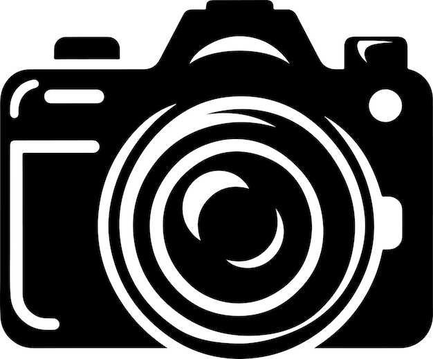 Le Vecteur De La Silhouette De La Caméra De Conception Du Logo De La Photographie