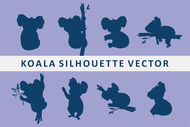 Vecteur De Silhouette De Koala