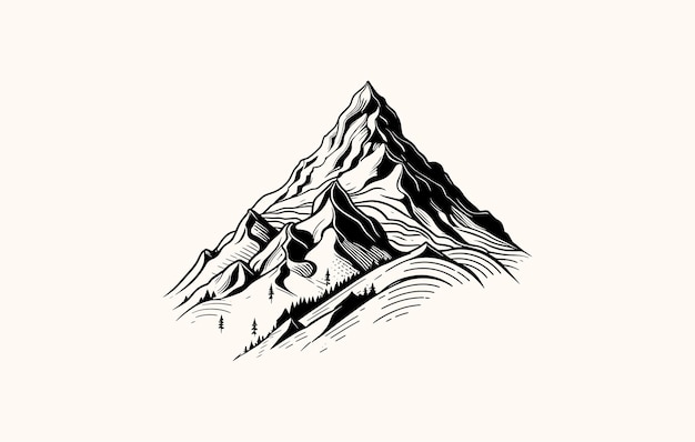 Vecteur de silhouette de montagne