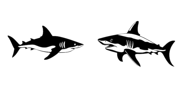 vecteur de silhouette de requin