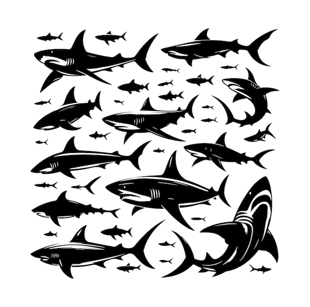 Vecteur De Silhouette De Requin