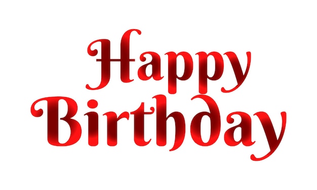 Vecteur de style de typographie d'anniversaire heureux