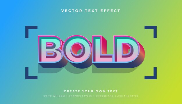 Vecteur De Styles Graphiques D'effet De Texte Coloré 3d Bold Fun