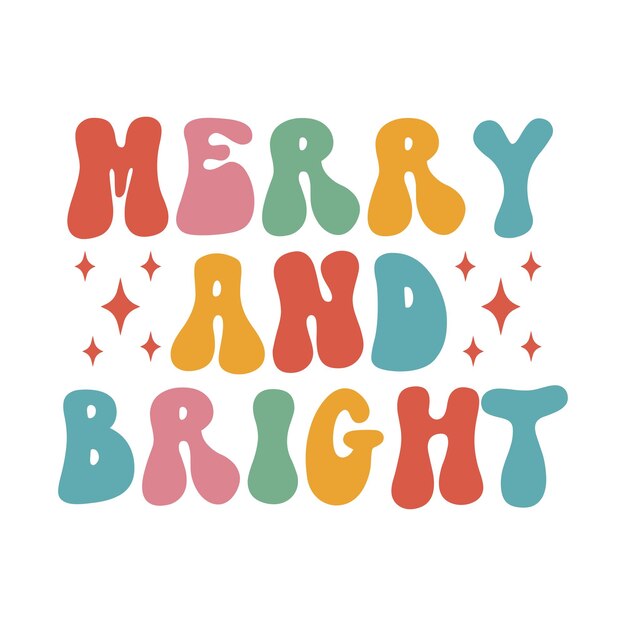 Vecteur de sublimation SVG rétro joyeux Noël
