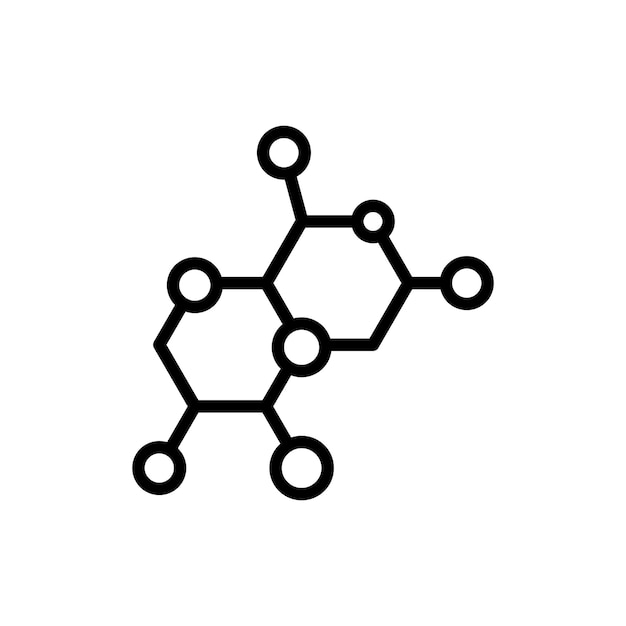 Vecteur de symbole de signe de molécule