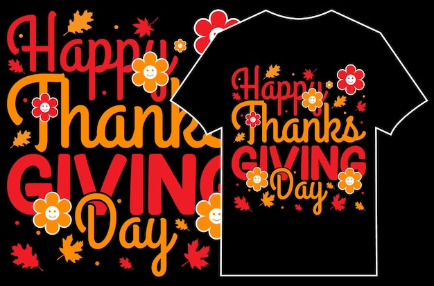 Vecteur vecteur de t-shirt typographique de thanksgiving.