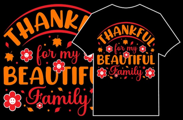 Vecteur de T-shirt typographique de Thanksgiving.