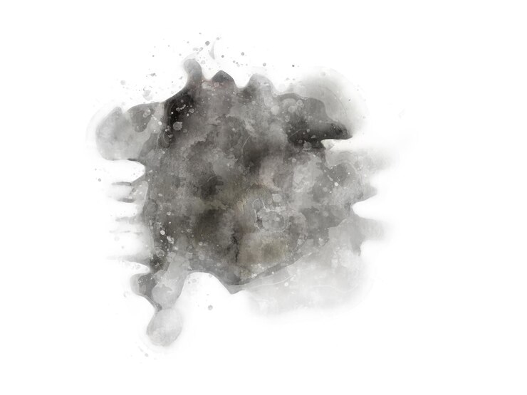Vecteur de tache d'aquarelle noire