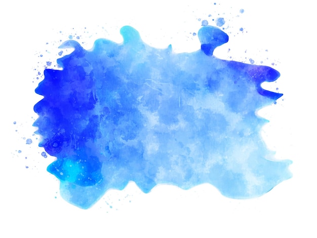 Vecteur De Tache Aquarelle Splash Bleu.