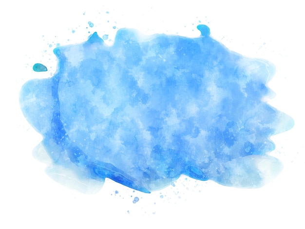 Vecteur De Tache Aquarelle Splash Bleu.