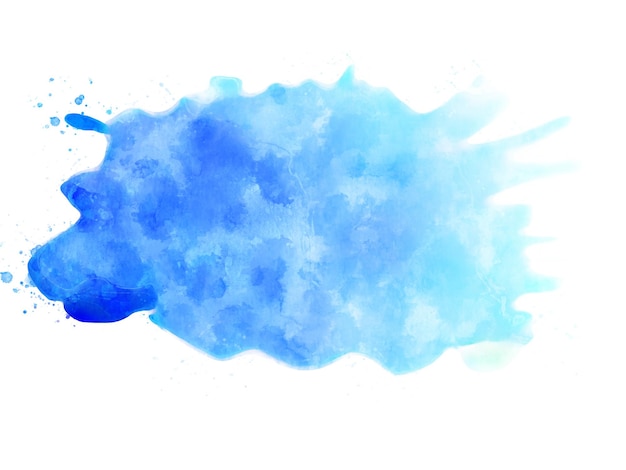 Vecteur de tache aquarelle splash bleu.
