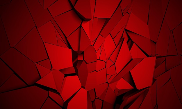 Vecteur de texture d'arrière-plan d'ombre rouge brisée noire 3D abstrait