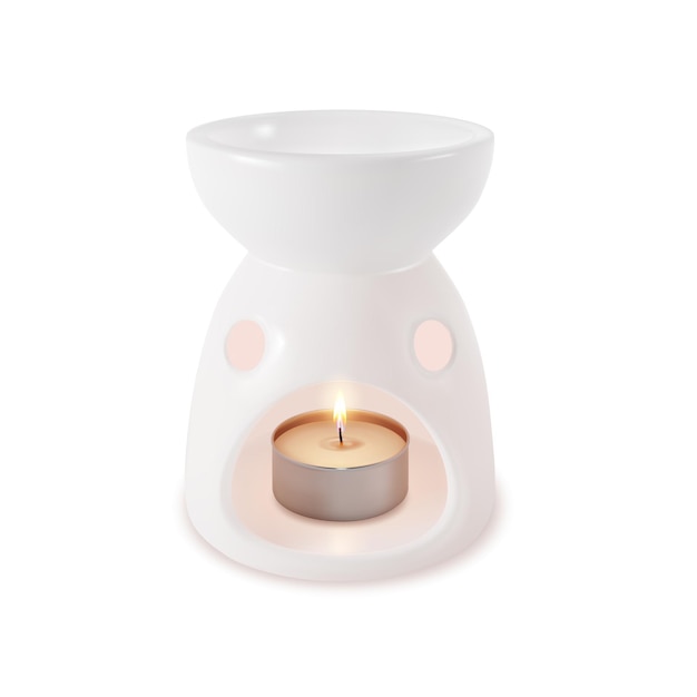 Vecteur de thérapie aromatique de lampe 3D détaillé et réaliste