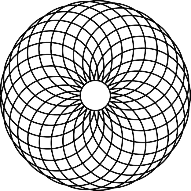 Vecteur le vecteur torus yantra isolé sur un fond blanc concept de symbole de géométrie sacrée