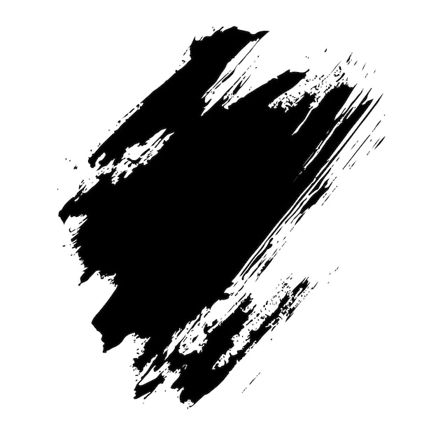 Vecteur de traits de pinceau grunge noir