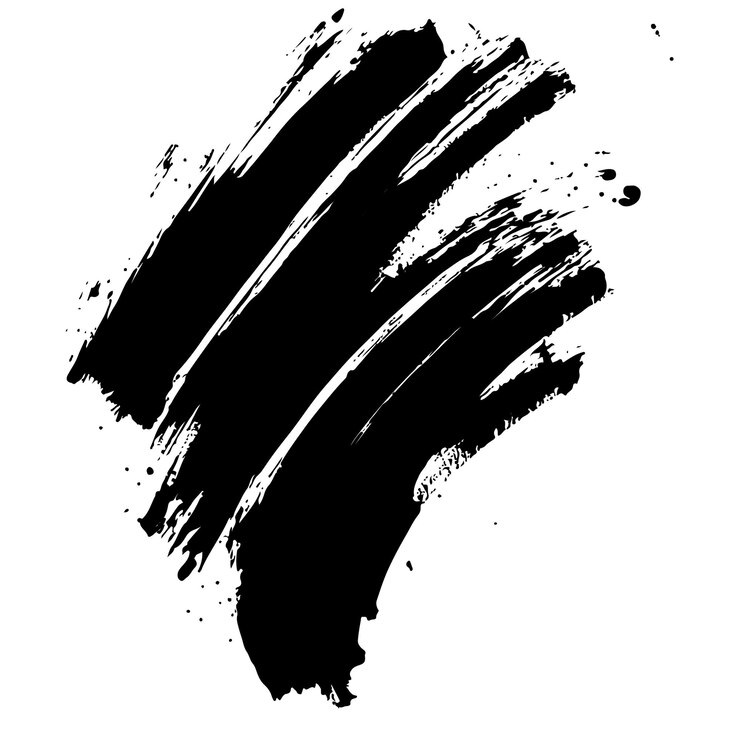 Vecteur de traits de pinceau grunge noir
