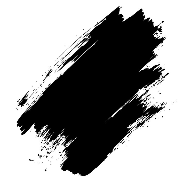 Vecteur de traits de pinceau grunge noir